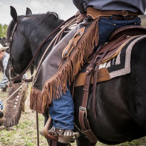 Pants – chaps or cowboy pants for warmth