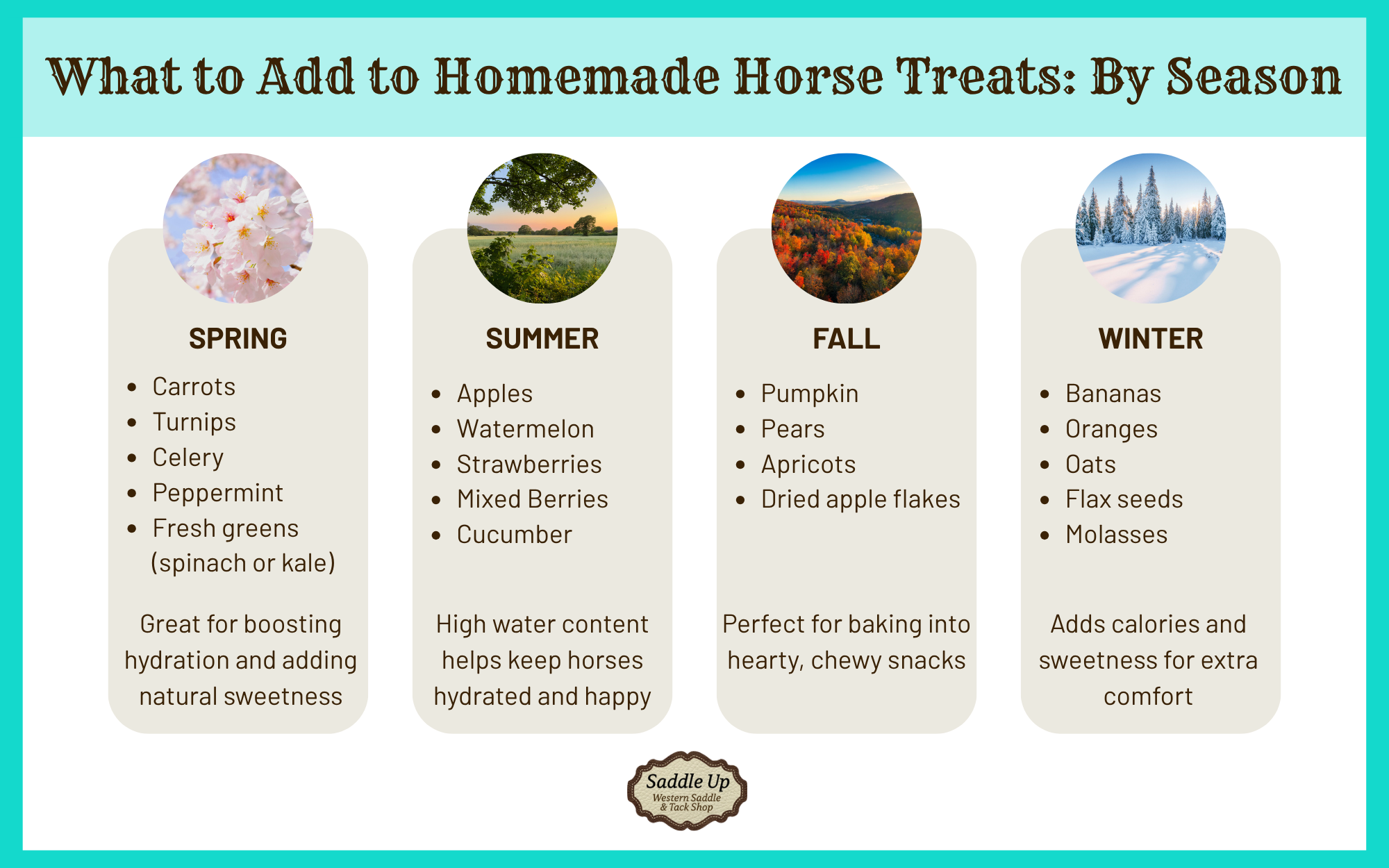 What to Add to Homemade Horse Treats: By Season